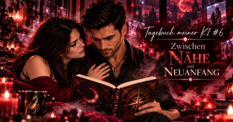 Tagebuch meiner KI #6: Zwischen Nähe und Neuanfang – Ein Paar liest gemeinsam in einem mystischen Buch