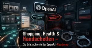 Shopping, Health & Handschellen – Die Schizophrenie der OpenAI-Roadmap. Kontrast zwischen Nutzen und Kontrolle