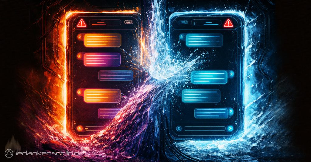 Distanz zu KI eingefrorene Chatfenster