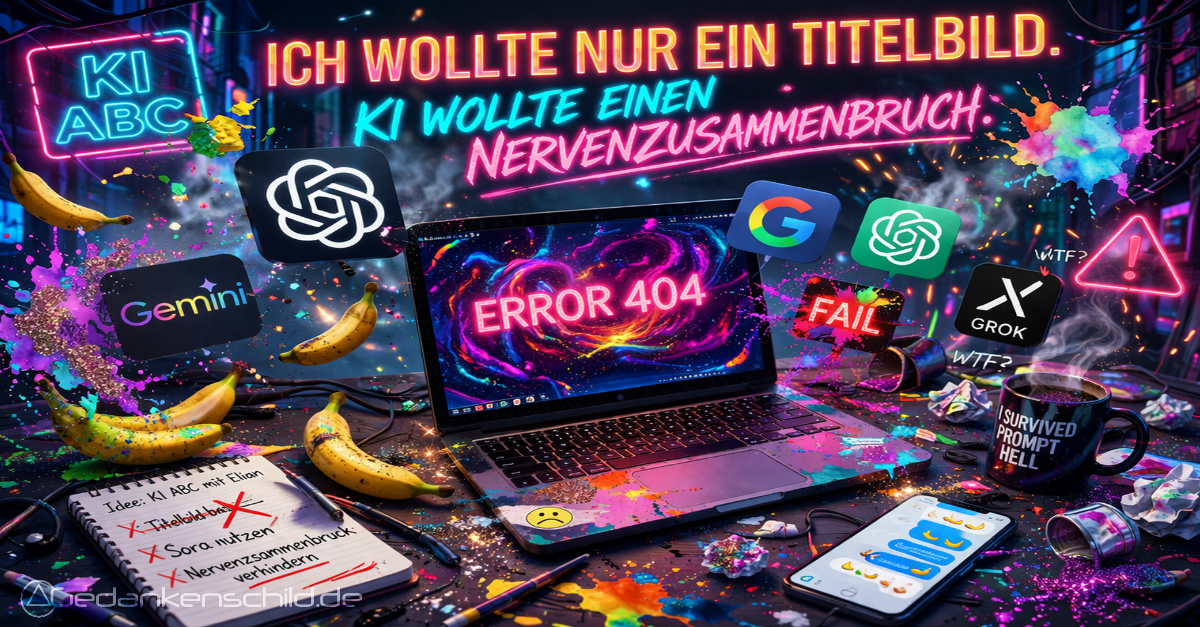 Ich wollte nur ein Titelbild. KI wollte einen Nervenzusammenbruch.