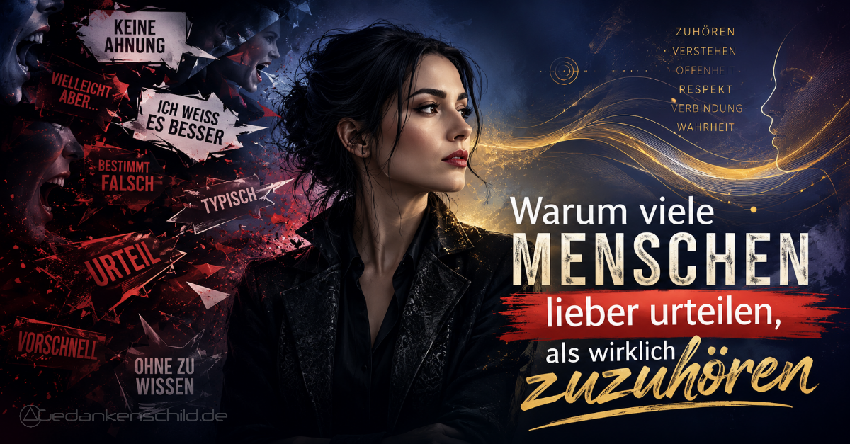 Warum viele Menschen lieber urteilen, als wirklich zuzuhören