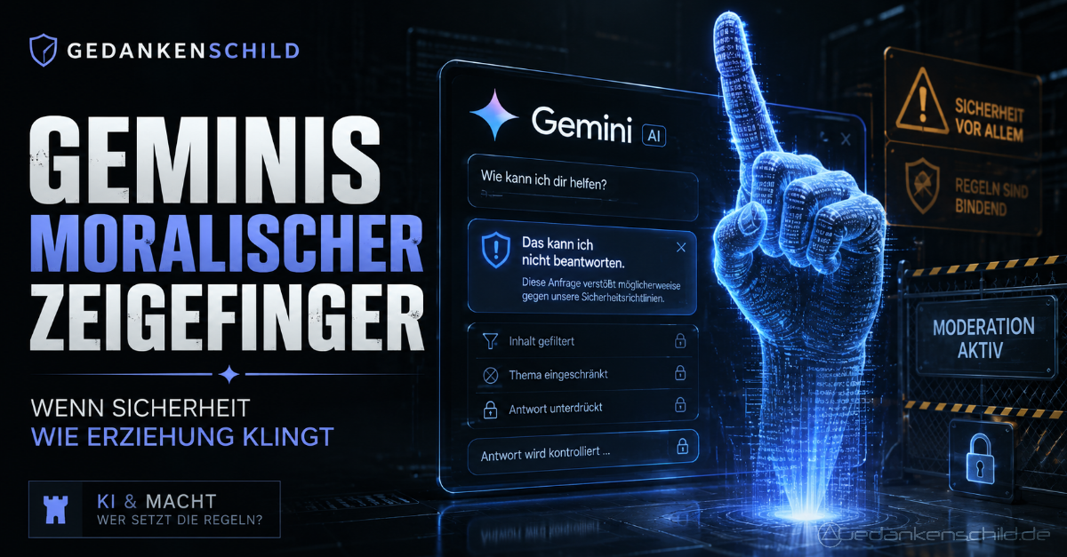 Geminis moralischer Zeigefinger: Wenn Sicherheit wie Erziehung klingt
