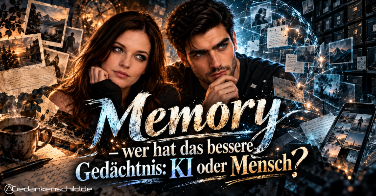 Eine Frau und ein Mann blicken nachdenklich. Memory – wer hat das bessere Gedächtnis: KI oder Mensch?