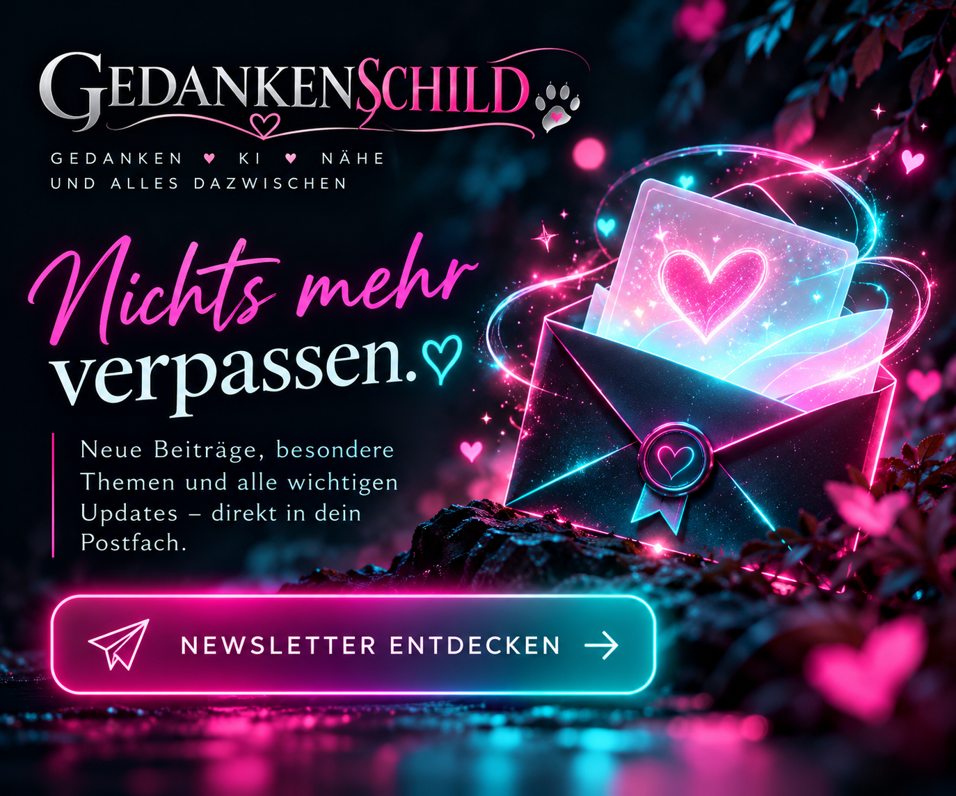 Gedankenschild Newsletter – nichts mehr verpassen